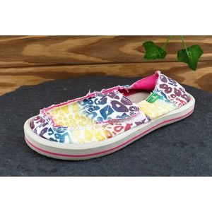 Sanuk Toddler Girls 10 Medium Multicolor Loafer Fabric‎